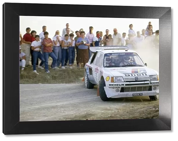 1985 World Rally Championship. Sanremo Rally, Italy. 29 September-4 October 1985. Bruno Saby / Jean-Francois Fauchille (Peugeot 205 T16 E2), retired. World Copyright: LAT Photographic Ref: 35mm transparency 85RALLY17