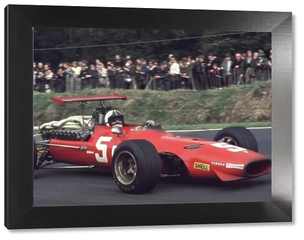 Chris Amon, Ferrari 312 (2nd place) British Grand Prix, Brands Hatch, 20th July 1968, Rd 7 World LAT Photographic Tel: +44 (0) 181 251 3000 Fax: +44 (0) 181 251 3001 Ref: 68 GB 28