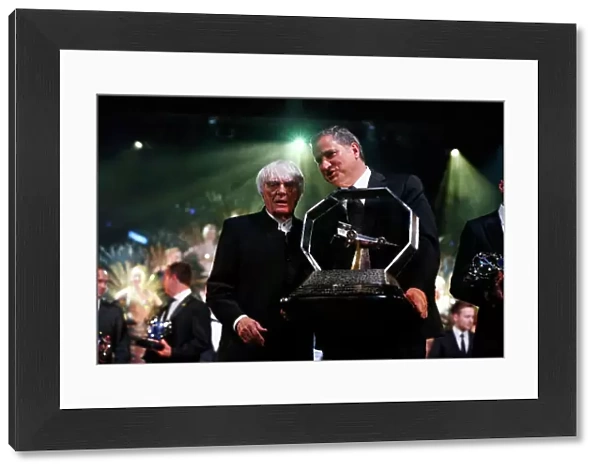 2015 FIA Prize Giving Paris, France Friday 4th December 2015 FOM trophies with Bernie Ecclestone, portrait Photo: Copyright Free FOR EDITORIAL USE ONLY. Mandatory Credit: FIA  /  Jean Michel Le Meur  /  DPPI ref: _G0_0072