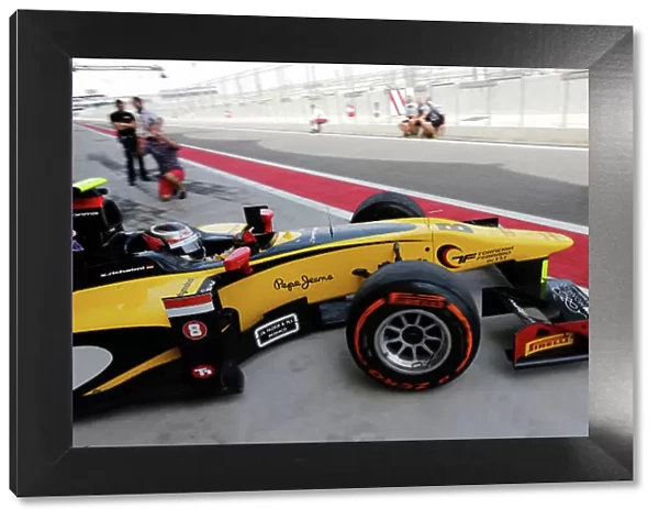 2014 GP2 Series Test 2 Bahrain International Circuit, Bahrain Friday 21 March 2014. Stephane Richelmi (MON, DAMS), leaves the garage World Copyright: Sam Bloxham / LAT Photographic. ref: Digital Image _SBL9774