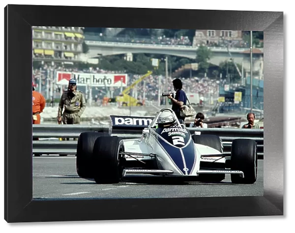 1982 Monaco Grand Prix. Monte Carlo, Monaco. 20-23 May 1982. Riccardo Patrese (Brabham BT49D Ford) 1st position and his maiden Grand Prix win. Ref-82 MON 84. World Copyright - LAT Photographic