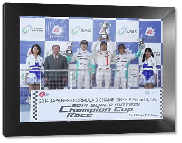 2014 All-Japan F3 Championship Motegi, Japan. 10th - 11th May 2014. Rd 2. Race 3. Winner Nobuharu Matsushita ( #7 HFDP RACING ) 2nd position Kenta Yamashita ( #36 PETRONAS TEAM TOM'S ) 3rd position Takamoto Katsuata ( #1 PETRONAS TEAM TOM'S)