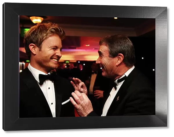 2016 Autosport Awards. Grosvenor House Hotel, Park Lane, London. Sunday 4 December 2016. Nico Rosberg, Mercedes AMG in conversation with Nigel Mansell. World Copyright:  / LAT Photographic. ref: Digital Image JL3_1966