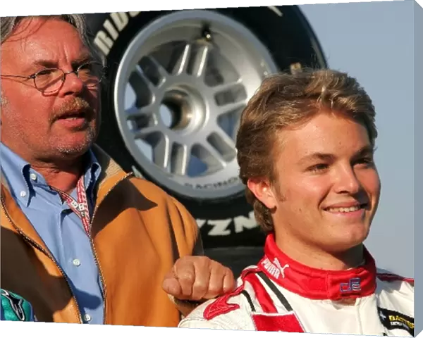 GP2: Keke Rosberg with his son, Nico Rosberg ART