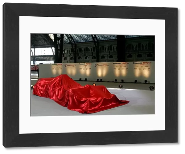 Formula One Launch: The Toyota TF105 awaits the launch ceremony beneath the covers