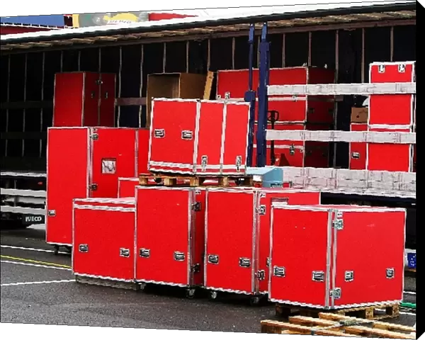 Formula One Testing: The Ferrari team pack up in preparation for Melbourne