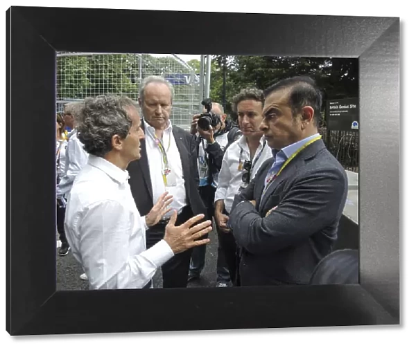 Formula E. Alain Prost (FRA) Co founder eDams Renault, Alejandro Agag - CEO Formula E