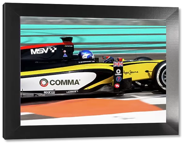 2014 GP2 Series Test 1 Yas Marina Circuit, Abu Dhabi, UAE. {Tuesday} {11th} {March} {2014}. Jolyon Palmer (GBR) DAMS Photo: Malcolm Griffiths / GP2 Series Media Service ref: Digital Image F80P3154