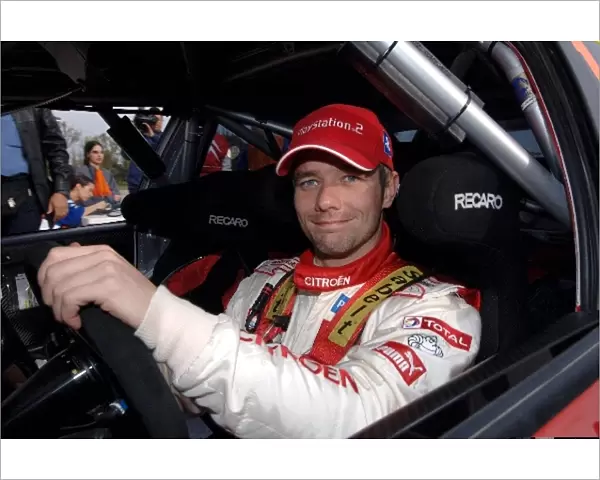 FIA World Rally Championship: Sebastien Loeb, Citroen Xsara WRC, at the first time control