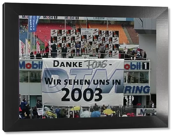 DTM Championship 2002, Round 10 - Hockenheimring, Germany, 6 October 2002 - Podium of the last race of the 2002 season: 1st: Bernd Schneider (Vodafone AMG-Mercedes); 2nd: Mattias Ekstrm (Team Abt); 3rd: Uwe Alzen (Warsteiner AMG-Mercedes)