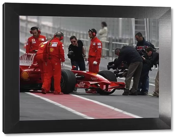2008 Formula One Testing Barcelona, Spain, 16th April Michael Schumacher, Ferrari. F2008 Photo:Glenn Dunbar / LAT Photographic ref: Digital Image _O9T2809