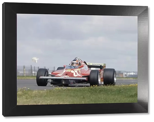1981 British Grand Prix. Silverstone, Great Britain. 16-18 July 1981. Gilles Villeneuve (Ferrari 126CK), retired. World Copyright: LAT Photographic Ref: 35mm transparency 81GB27