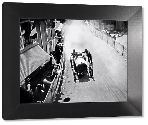 1906 French Grand Prix. Le Mans, France. 26-27 June 1906. Alessandro Cagno (Itala 120hp) retires at Commerre. Published - Autocar 7 / 7 / 1906 p12. Ref: S66 / 1424 / MotorSport calendar World Copyright: LAT Photographic