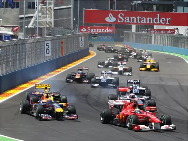 Formula One World Championship: Felipe Massa Ferrari F10 at the start of the race