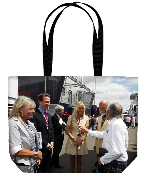 Formula One World Championship: Jackie Stewart with HRH Prince Michael of Kent and guests