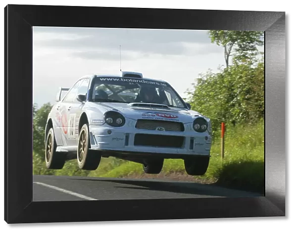 2002 British Rally Championship Jim Clark Memorial, England. 12th-13th July 2002. Eamonn Boland -Subaru WRC. World Copyright: Jacob Ebrey / LAT Photographic ref: Digital Image Only
