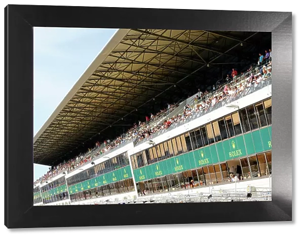 2014 Le Mans 24 Hours. Circuit de la Sarthe, Le Mans, France. Thursday 12 June 2014. The Grandstand. World Copyright: Adam Warner / LAT Photographic. ref: Digital Image _L5R1480