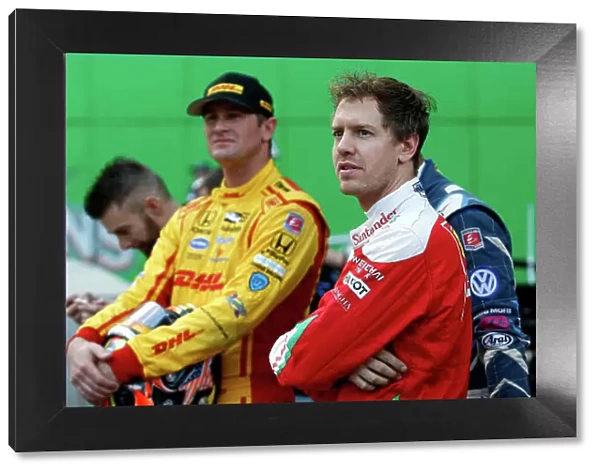 2017 Race of Champions Miami, Florida, USA Friday 20 January 2017 Ryan Hunter-Reay and Sebastian Vettel World Copyright: Alexander Trienitz / LAT Photographic ref: Digital Image 2017-24h-RoC-MIA-AT2-0010