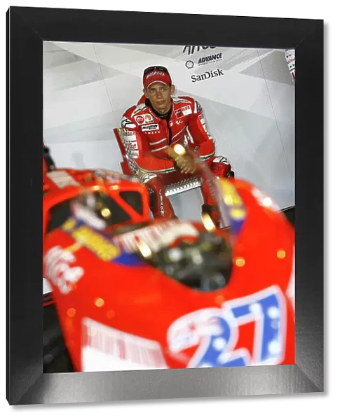 MotoGP. Pole Sitter Casey Stoner (AUS), Marlboro Ducati Team.