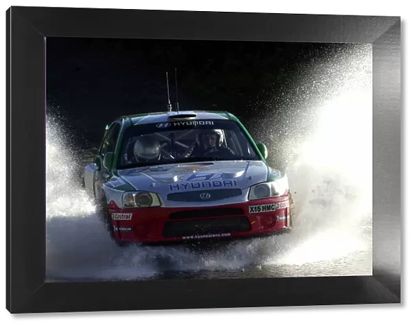 2001 World Rally Championship. Argentina May 3rd-6th, 2001 Alister McRae drives through a watersplash during shakedown. Photo: Ralph Hardwick / LAT