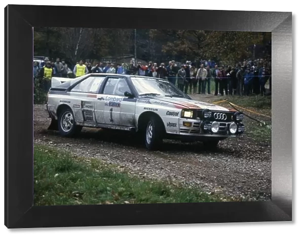 1982 World Rally Championship. Lombard RAC Rally. 21-25 November 1982. Hannu Mikkola / Arne Hertz (Audi Quattro), 1st position. World Copyright: LAT Photographic Ref: 35mm transparency 82RALLY09