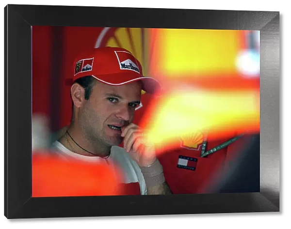 2001 Spanish Grand Prix - Qualifying. Barcelona, Spain. 28th April 2001. Rubens Barrichello, Ferrari F2001, - portrait. World Copyright: Steve Etherington / LAT Photographic ref: 18 mb Digital Image