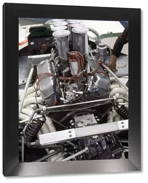 1970 Can-Am Challenge Cup. CanAm race. Watkins Glen, New York State, United States (USA). 12 July 1970. The 7.6-litre Chevrolet engine in the BRM P154 of George Eaton. World Copyright: LAT Photographic Ref: 35mm transparency 70CANAM12