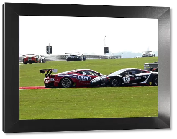 2015 British GT Championship, Snetterton, Norfolk. 22nd - 23rd August 2015. Gary Eastwood  /  Adam Carrolll FF Corse Ferrari 458. World Copyright: Ebrey  /  LAT Photographic