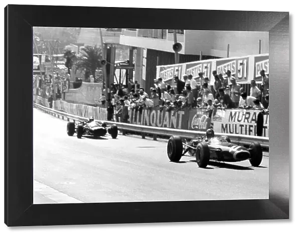 1966 Monaco Grand Prix. Monte Carlo, Monaco. 22 May 1966. Graham Hill, BRM P261, 3rd position, action. World Copyright: LAT Photographic Ref: Motor b&w print