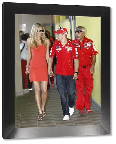MotoGP: Casey Stoner, Ducati Marlboro Team with his wife Adriana