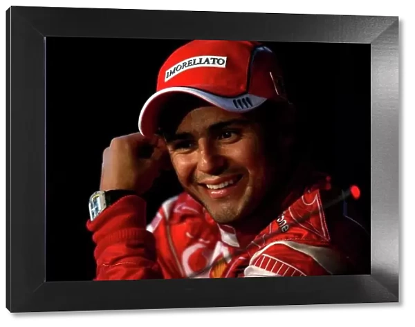 2006 German Grand Prix - Sunday Race Hockenheim, Germany. 27th - 30th July. Felipe Massa, Ferrari 248F1, 2nd position, in the FIA Press conference, portrait. World Copyright: Charles Coates / LAT Photographic ref: Digital Image ZK5Y2511