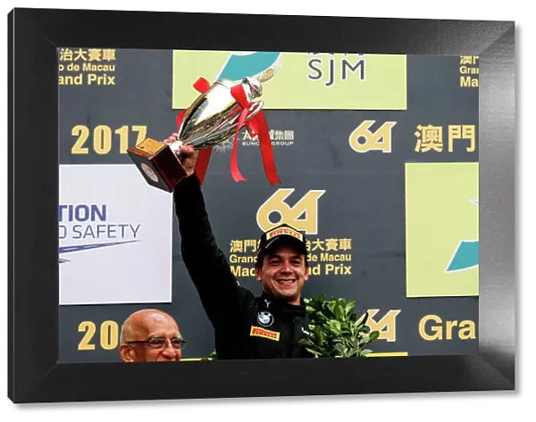 2015 FIA GT World Cup Circuit de Guia, Macau, China Saturday 18 November 2017. Podium: second place Augusto Farfus, BMW Team Schnitzer, BMW M6 GT3 World Copyright: Alexander Trienitz / LAT Images ref: Digital Image 2017-Macau-GP-JG1-1278