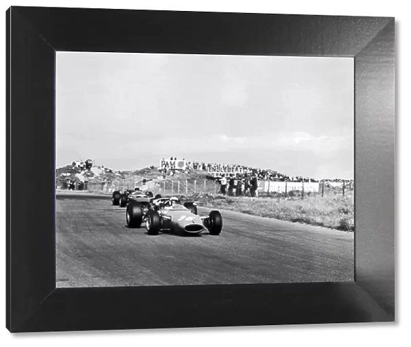1966 Dutch Grand Prix. Zandvoort, Holland. 24 July 1966. Guy Ligier, Cooper T81-Maserati, 9th position, leads Jo Bonnier, Cooper T81-Maserati, 7th position, action. World Copyright: LAT Photographic Ref: 35916