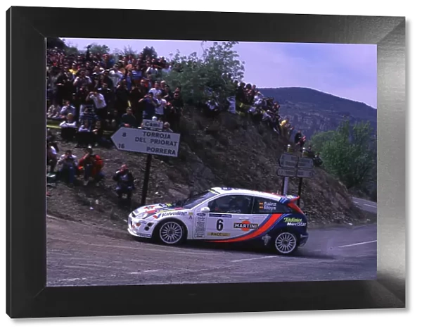 FIA World Rally Champs Catalunya Rally, Spain. 30 / 3-2 / 4 / 2000 Carlos Sainz, Ford Focus WRC, 3rd place. photo: World McKlein tel: (+44) 0208 251 3000 e-mail: digital@latphoto.co.uk 35mm Original Image