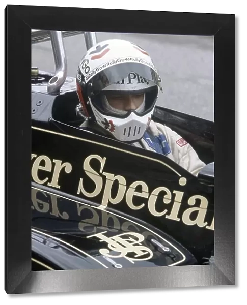 1981 Italian Grand Prix Monza, Italy. 11-13 September 1981. Elio de Angelis (Lotus 87-Ford Cosworth), 4th position. Helmet, portrait. Ref - 81ITA17. World Copyright - LAT Photographic