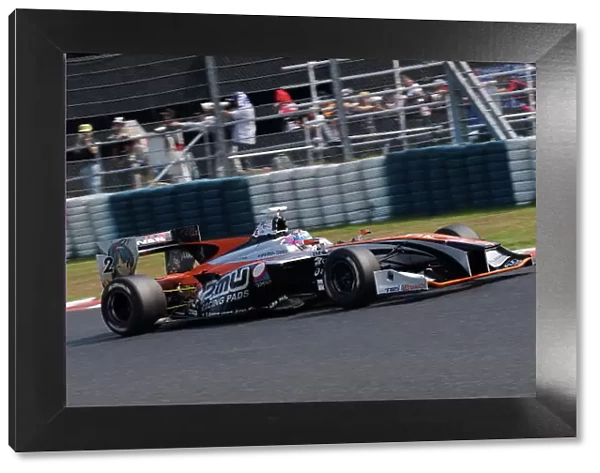 2016 Japanese Super Formula. Okayama, Japan. Sunday 11 September 2016. Rd 5. Race2 Winner Yuji Kunimoto ( #2 P.MU / CERUMO · INGING SF14 ) action World Copyright: Yasushi Ishihara / LAT Photographic Ref : 2016SF_Rd5_R2_007