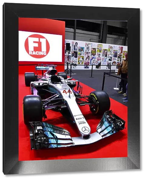 Autosport International Exhibition. National Exhibition Centre, Birmingham, UK. Thursday 11th January 2017. A Mercedes on the F1 Racing Stand.World Copyright: Mark Sutton / Sutton Images / LAT Images Ref: DSC_7093