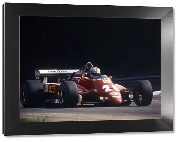 1982 Italian Grand Prix. Monza, Italy. 12 September 1982. Mario Andretti, Ferrari 126C2, 3rd position, action. World Copyright: LAT Photographic Ref: 35mm transparency 82ITA