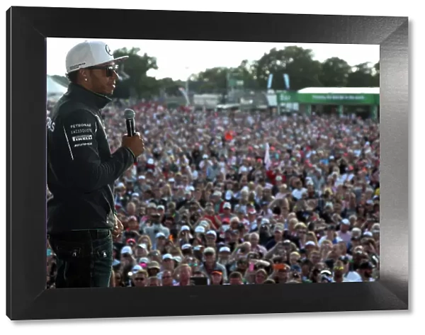 2014 FIA Formula One World Championship Silverstone, Northamptonshire, England. Sunday 6 July 2014 Lewis Hamilton, Mercedes AMG World Copyright: Jakob Ebrey / LAT Photographic