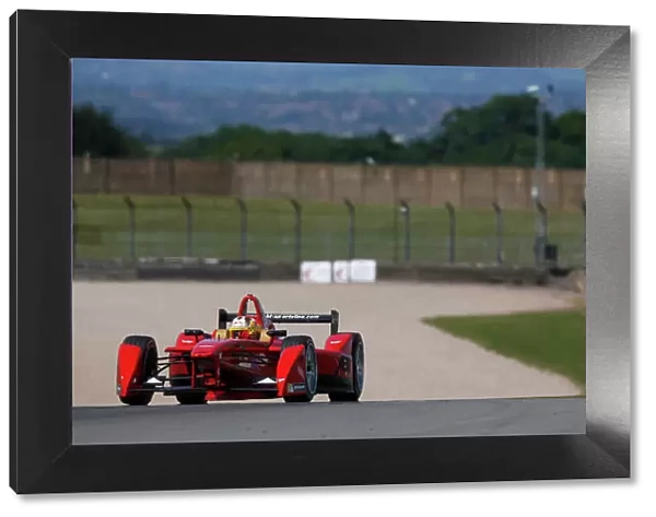 FIA Formula E Test Day, Donington Park, UK. 9th - 10th July 2014. Daniel Abt, Audi Sport Abt. Photo: Sam Bloxham / FIA Formula E ref: Digital Image _SBL1241