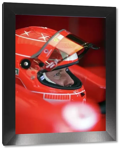 2006 Italian Grand Prix - Friday Practice Autodromo Nazionale Monza, Italy. 7th - 10th September 2006. Michael Schumacher, Ferrari 248F1, portrait, helmet. World Copyright: Lorenzo Bellanca / LAT Photographic ref: Digital Image ZD2J9854