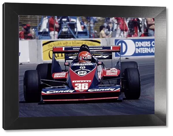 1983 United States Grand Prix West. Long Beach, California, USA. 25-27 March 1983. Bruno Giacomelli (Toleman TG183B Hart). Ref-83 LB 43. World Copyright - LAT Photographic