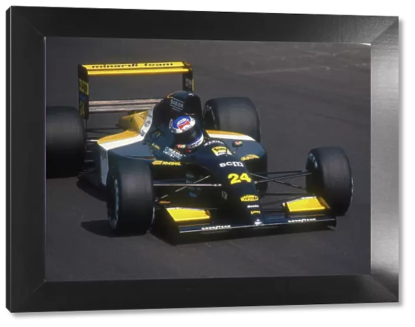 1991 Italian Grand Prix. Monza, Italy. 6-8 September 1991. Gianni Morbidelli (Minardi M191 Ferrari) 9th position. Ref-91 ITA 17. World Copyright - LAT Photographic