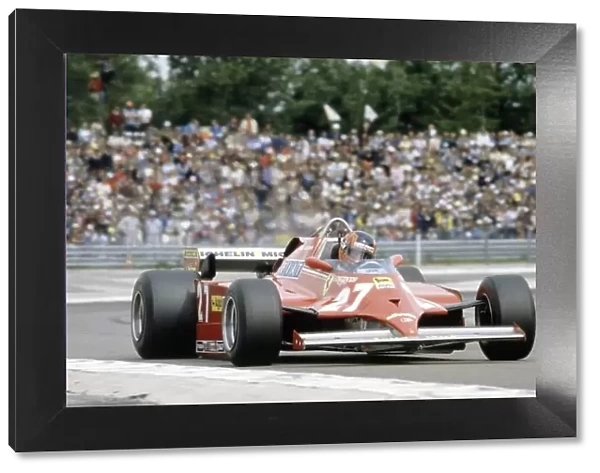 1981 French Grand Prix. Dijon-Prenois, France. 3-5 July 1981. Gilles Villeneuve (Ferrari 126CK), retired. World Copyright: LAT Photographic Ref: 35mm transparency 81FRA01