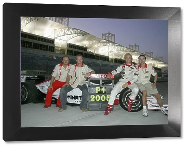 2005 GP2 Series - Bahrain Sakhir, Bahrain 28th-30th September 2005 Thursday Race 1 Fred Vasseur, Alexandre Premat (F, ART Grand Prix). Nico Rosberg (D, ART Grand Prix). and Nicolas Todt Portrait