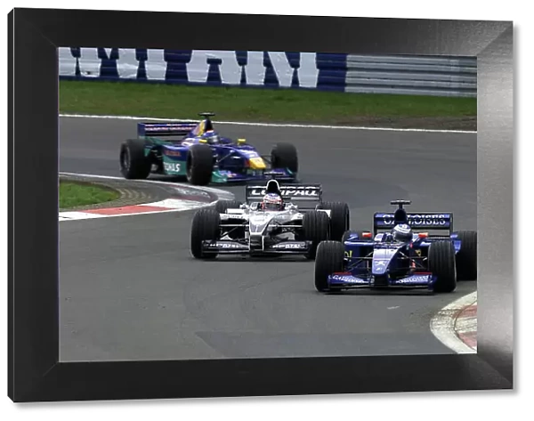 2000 European Grand Prix - Race Nurburgring, Germany, 21st May 2000 Jean Alesi, Jenson Button and Pedro Diniz 18mb Digital World LAT Photographic Tel: +44 (0) 20 8251 3000 Fax: +44 (0) 20 8251 3001 e-mail: digital@latphoto.co.uk