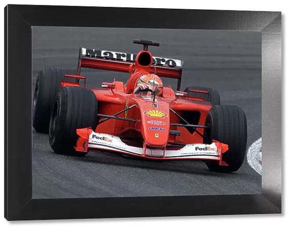 2001 Spanish Grand Prix - Race. Barcelona, Spain. 29th April 2001. Race winner Michael Schumacher, Ferrari F2001, action. World Copyright: Steve Etherington / LAT Photographic ref: 18 mb Digital Image