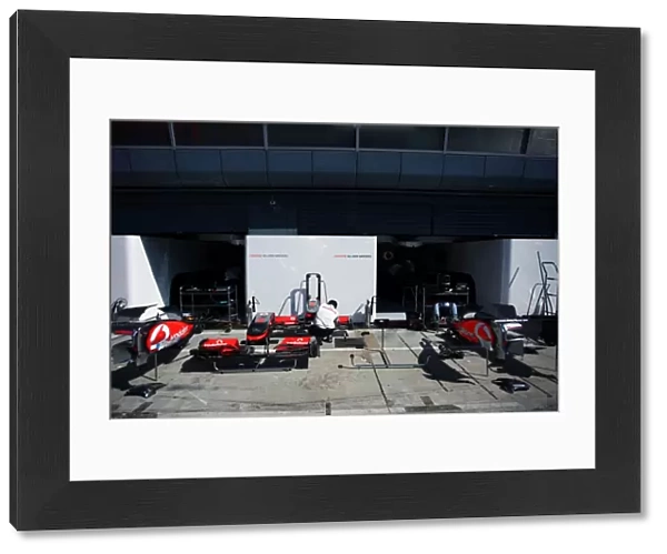 Formula One World Championship: McLaren pit area