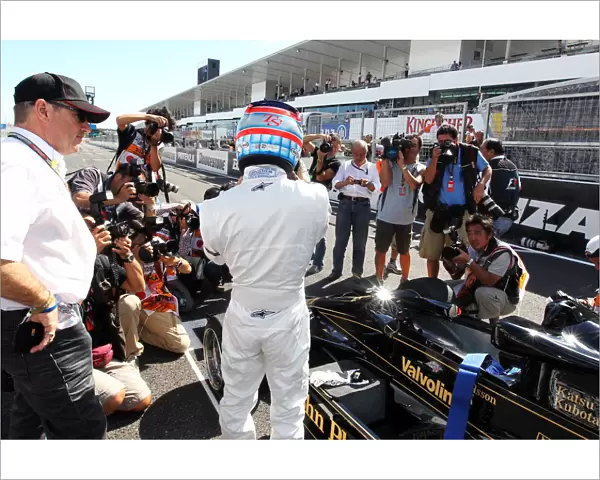 Formula One World Championship: Takuma Sato drives a Lotus 78 raced by Gunnar Nilsson