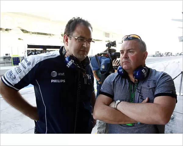 Formula One World Championship: Tom McCullough Williams Race Engineer and Colin Stoneman Father of Dean Stoneman